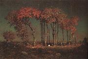 Theodore Rousseau Under the Birches Norge oil painting reproduction